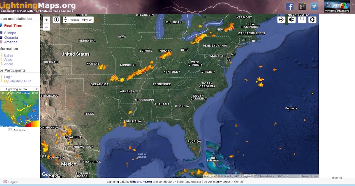 Real Time Lightning Map: Real Time Lightning Map :: LightningMaps.org ...