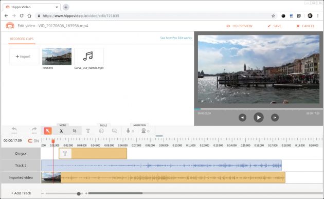 программы для редактирования видео: Hippo Video