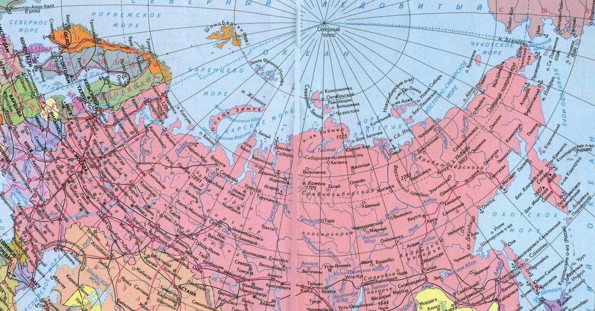 Карта россии широта долгота