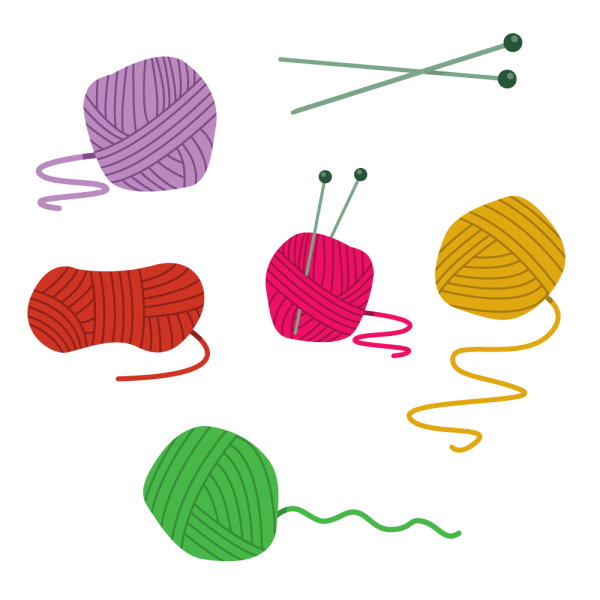 Colorfull Ball Of Yarn Vectors vector