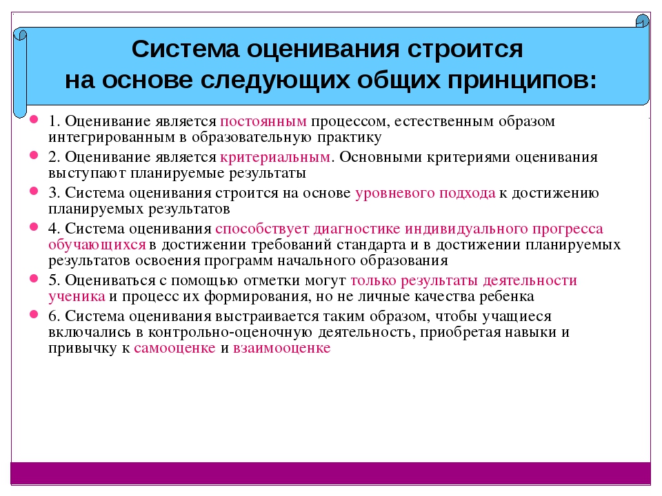 Сложность содержания ориентация на запросы. Оценивание деятельности учащихся. Система оценивания работы. Современные методы оценивания. Критерии и способы оценивания результатов.