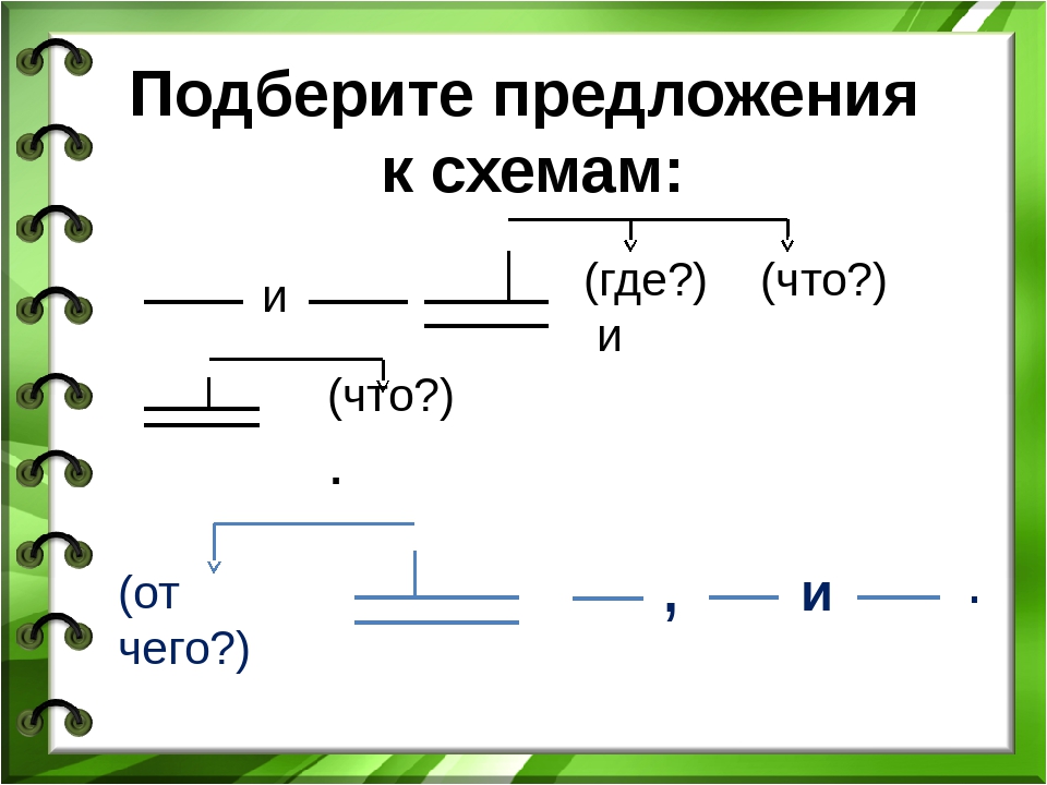 Схема простого предложения 7 класс