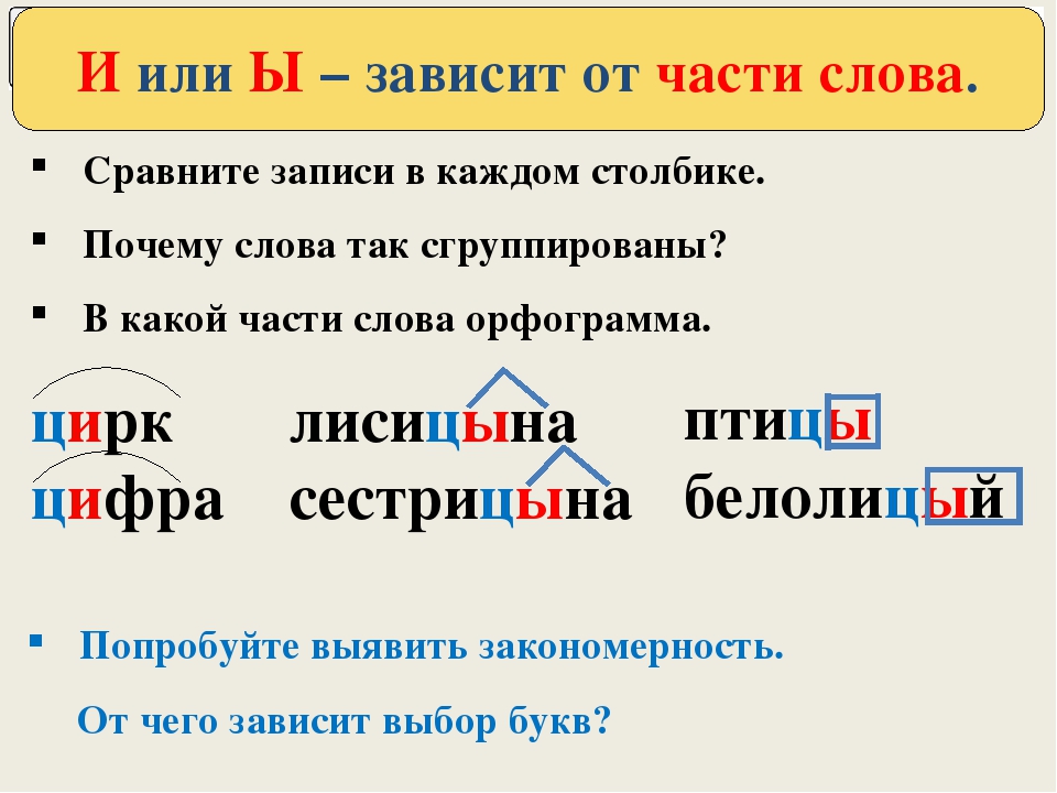 Зависет или зависит. И Ы после ц. Правописание и-ы после ц упражнения. И Ы после ц алгоритм. Правило написания ы и и после ц.