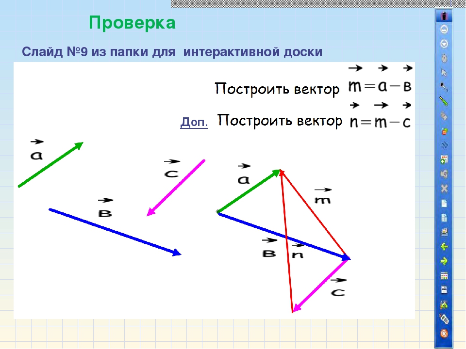 Задания на сложение векторов