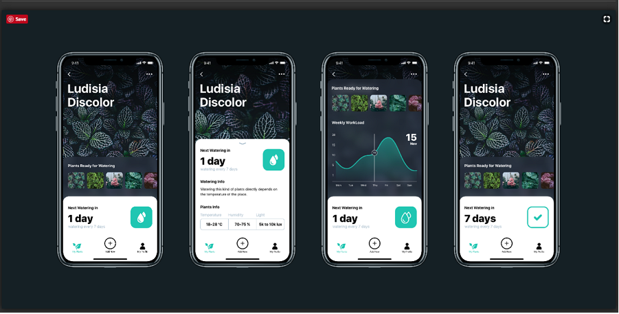 Mobile App Interface Design Watering Tracker App