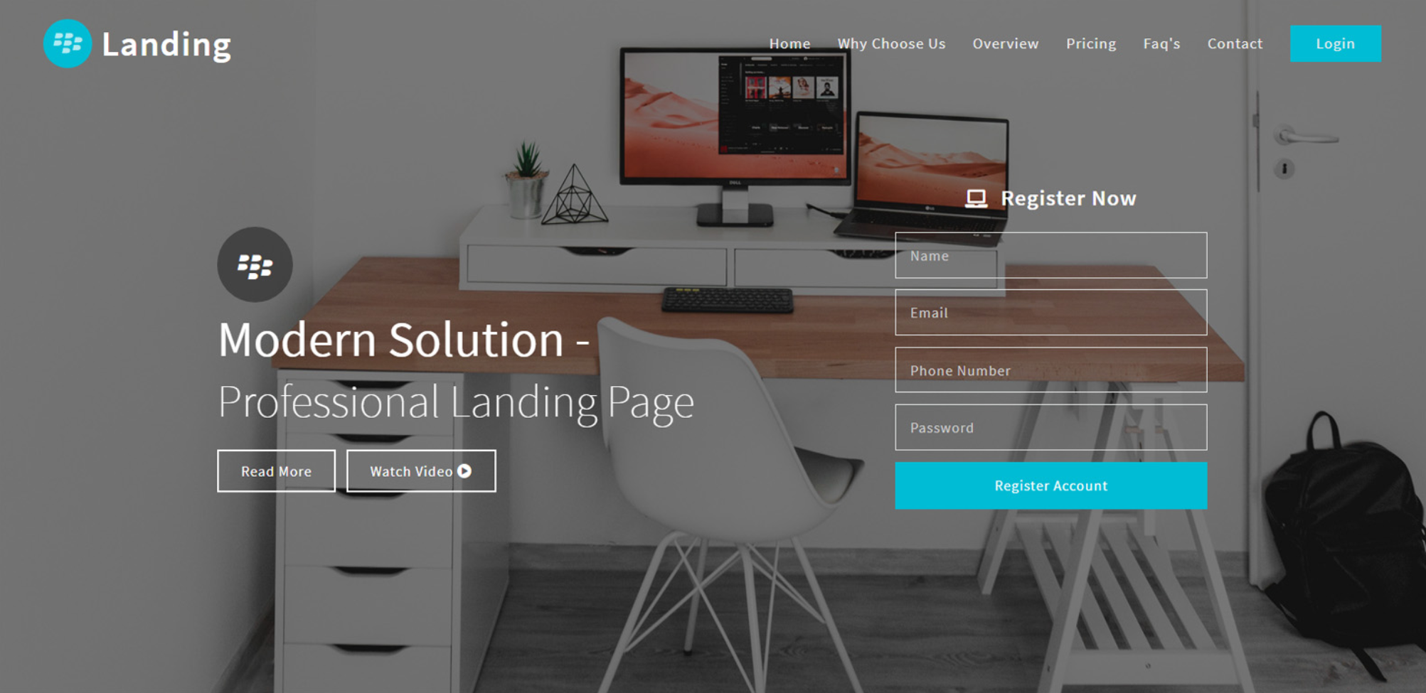 Landing- Landing Page Bootstrap Responsive Web Template