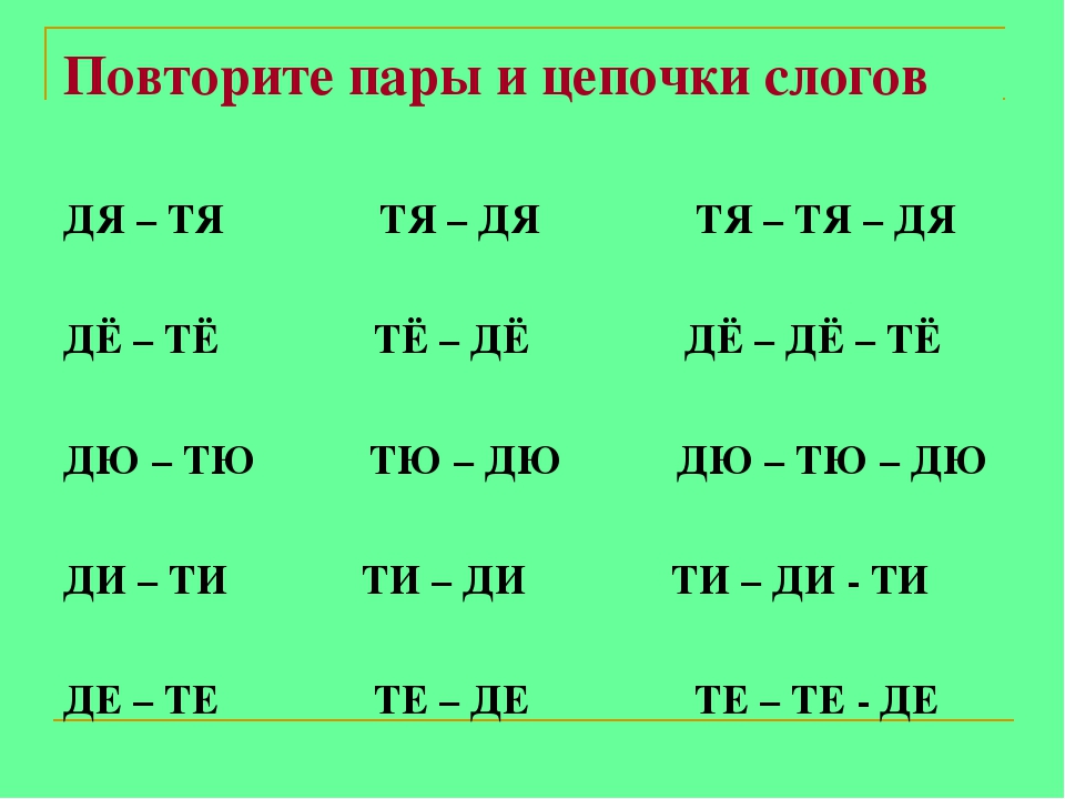 Дифференциация звука б д. Слоговые Цепочки. Дифференциация слогов. Логопедические упражнения на звук д и т. Автоматизация звука т в слогах.