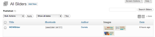 WOW Slider — бесплатный плагин для слайдера изображений