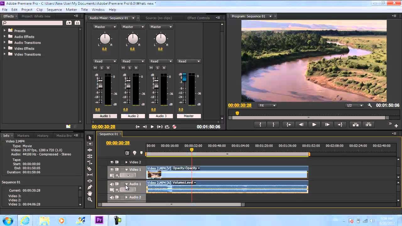 Программа монтажа adobe premiere