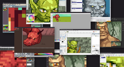 There are lots of pixel art creation tools.