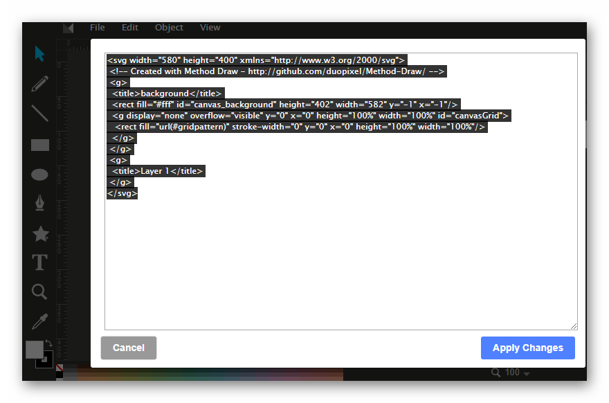 Редактируем SVG-изображение на уровне кода в Method Draw