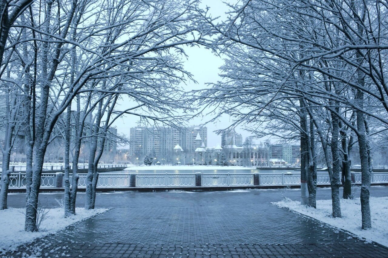 Фотографии города зима