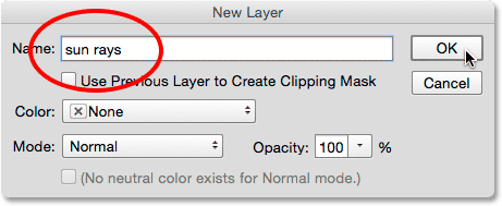 Clicking the New Layer icon. 