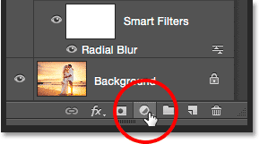 Clicking the New Fill or Adjustment Layer icon in the Layers panel. 