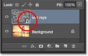 The layer preview thumbnail showing the Smart Object icon. 