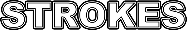 Black and white strokes around text in Photoshop. Image © 2008 Photoshop Essentials.com