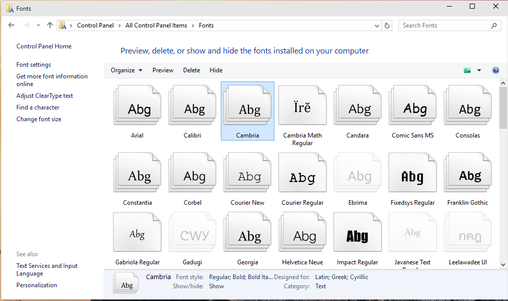 Font Folder"