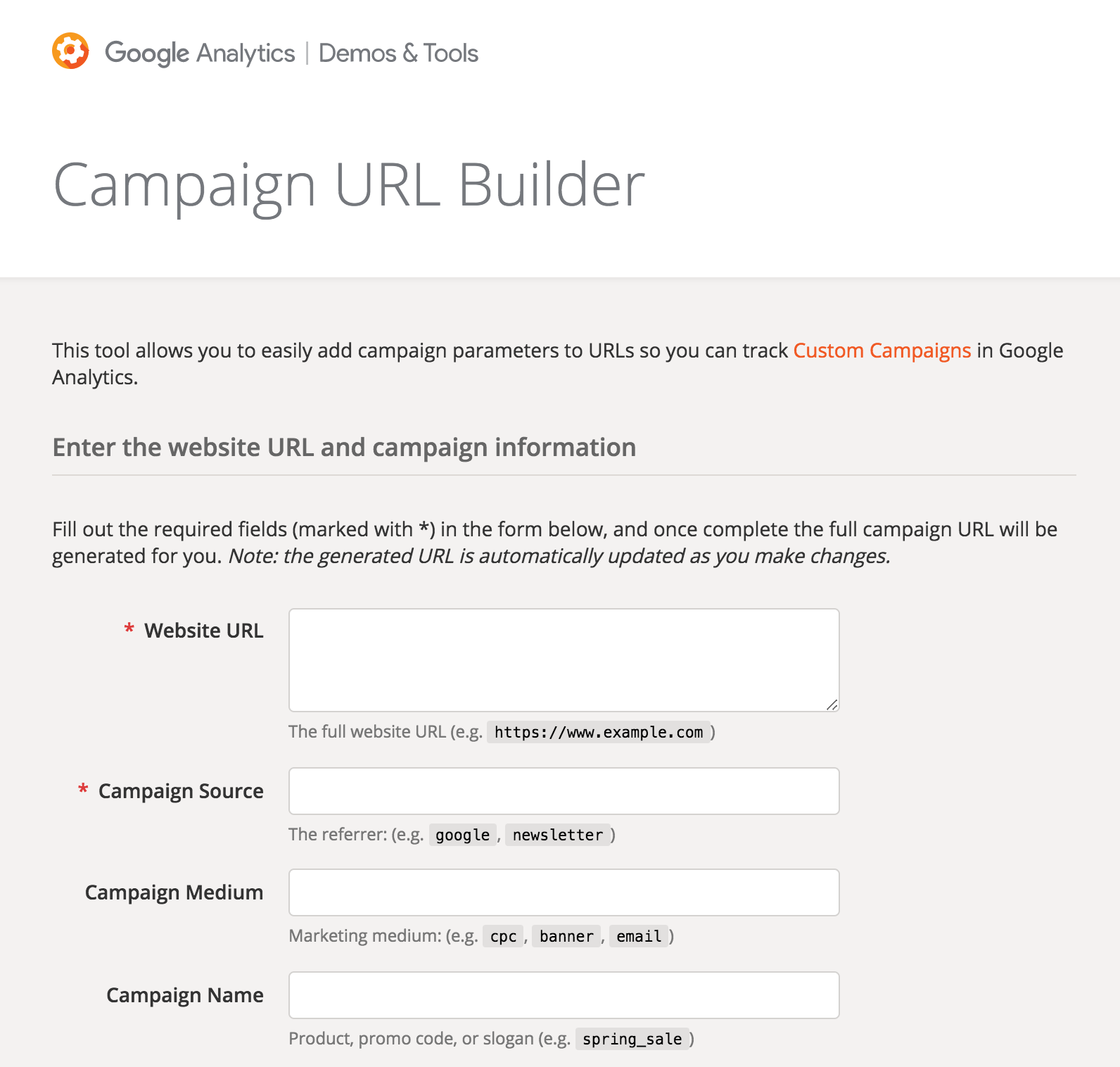 Campaign URL Builder