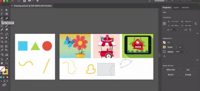 Как рисовать в векторе в illustrator