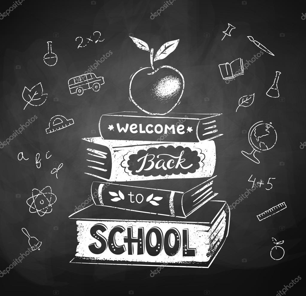 depositphotos 118758548 stock illustration chalk drawing of apple on