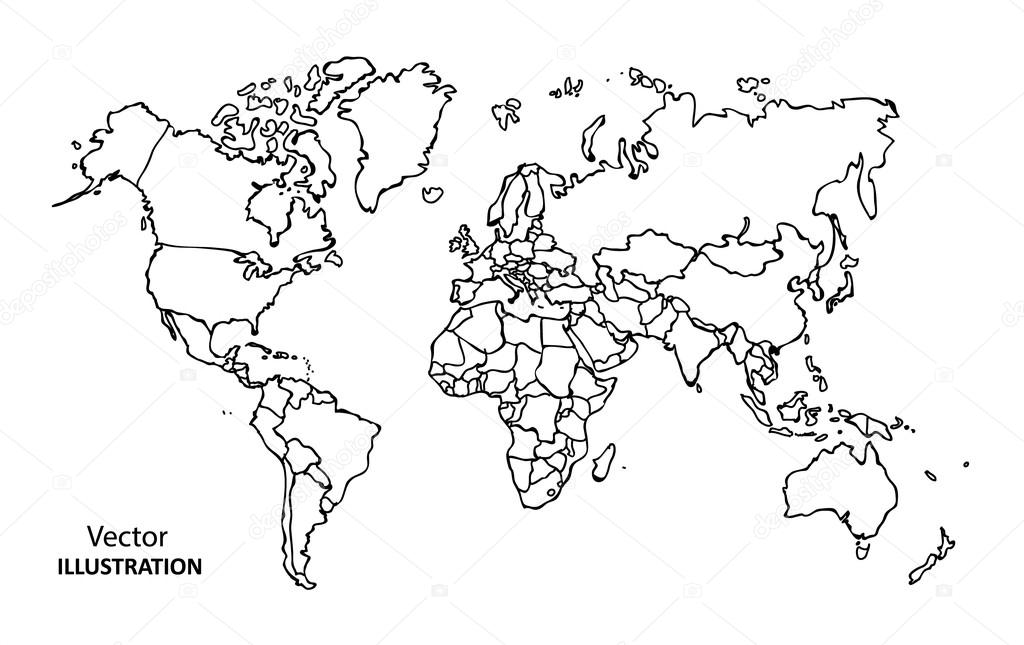 Карта мира раскрашивать