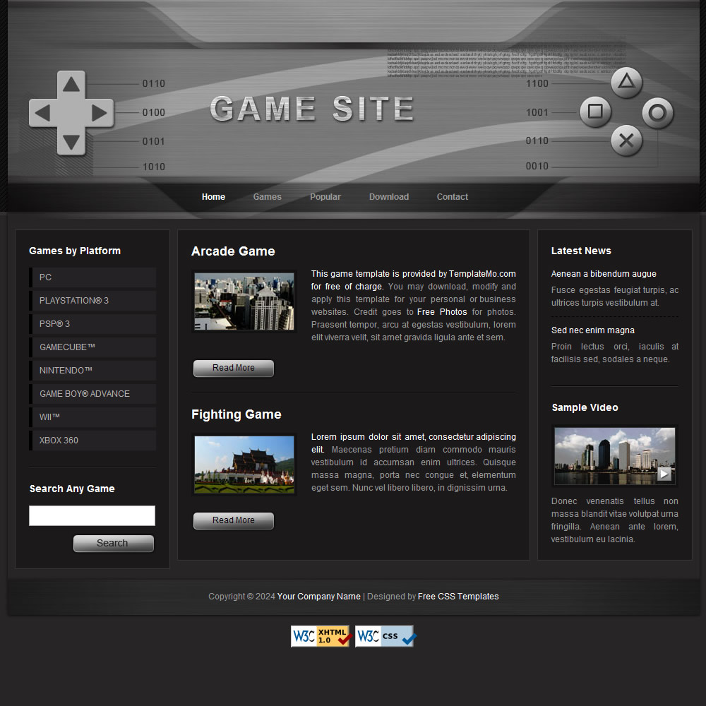 Game html file game