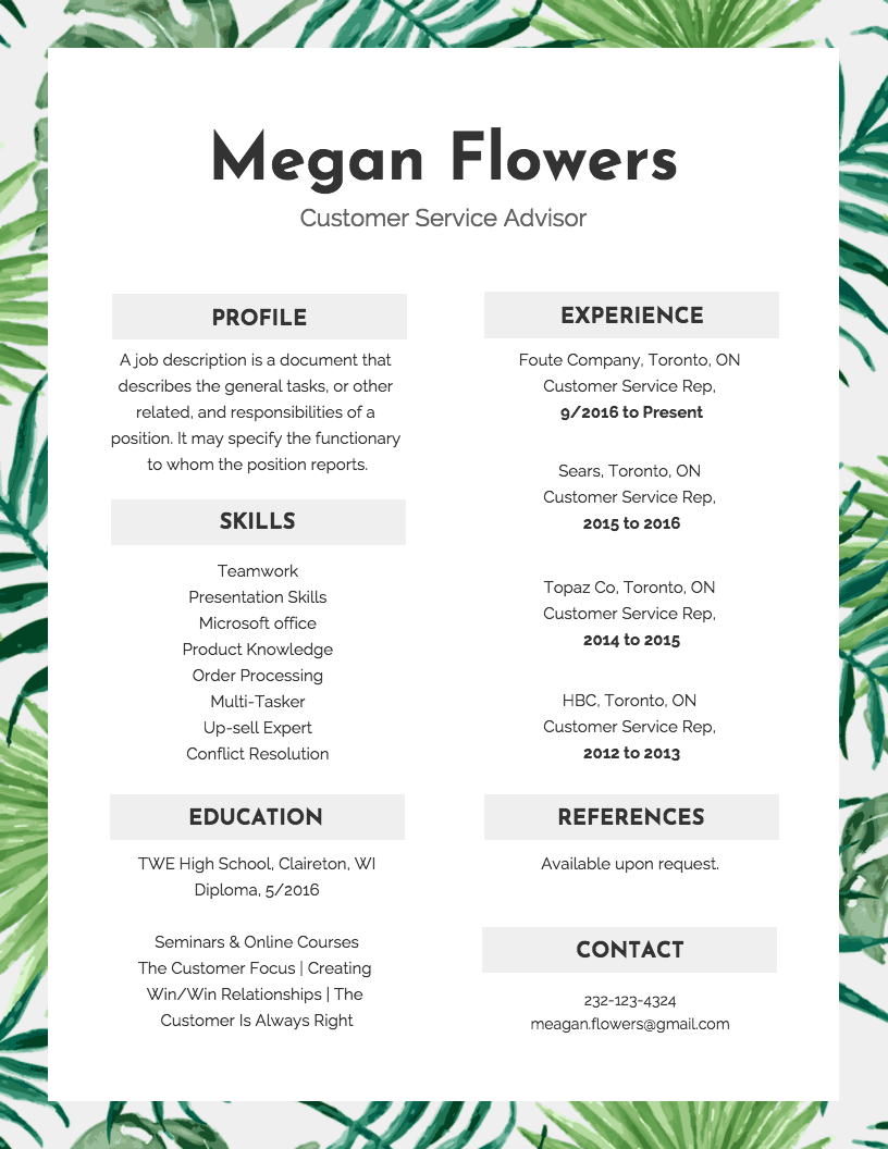 infographic resume template