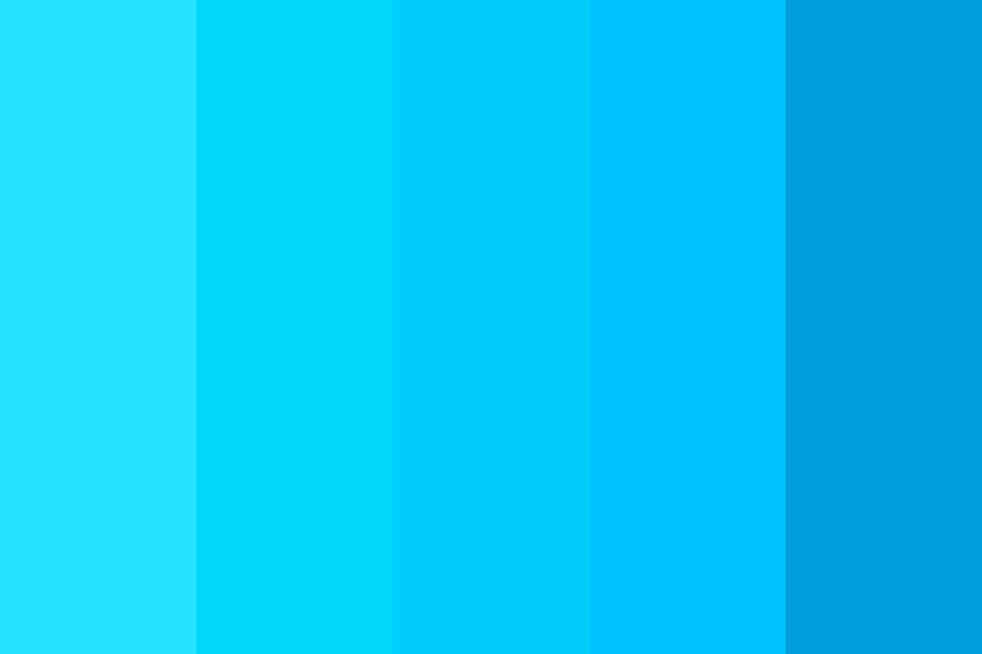 Палитра цветов голубой: Deepskyblue / Голубой цвет / #00bfff Схемы .