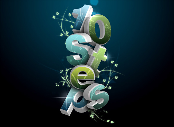 3D Flowery Text Effect