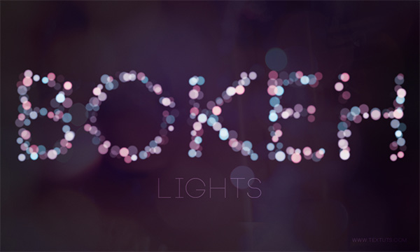 Simple Bokeh Text Effect