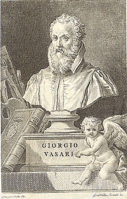 Engraving of Giorgio Vasari bust