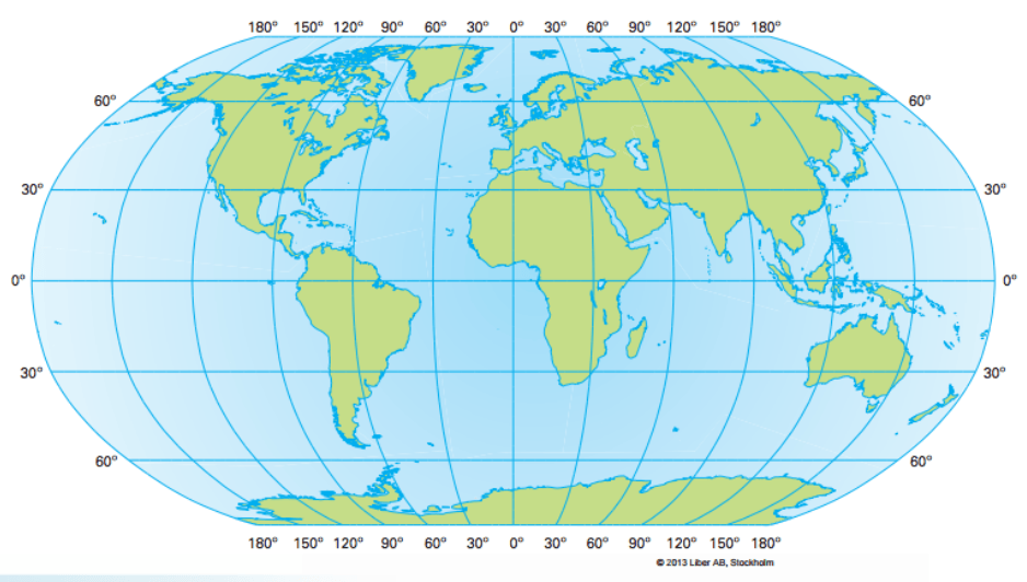 Карта мира онлайн с параллелями и меридианами: Карта мира на русском