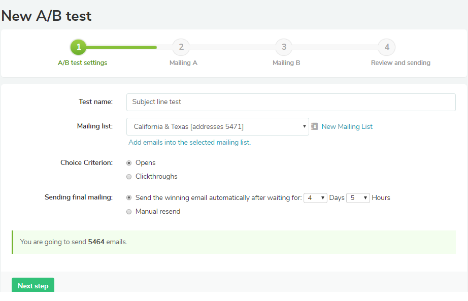 A/B testing